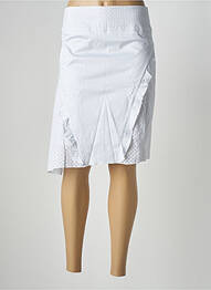 Jupe mi-longue taille à pinces blanc QUATTRO femme