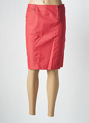 Jupe mi-longue stretch rouge QUATTRO femme