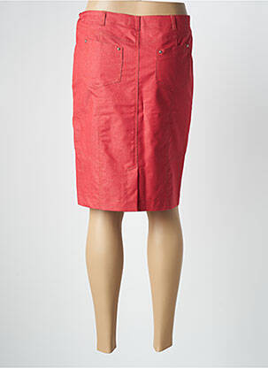 Jupe mi-longue stretch rouge QUATTRO femme