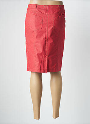 Jupe mi-longue coupe droite rouge QUATTRO femme