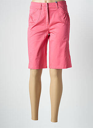 Bermuda tissage popeline taille normale rose QUATTRO femme