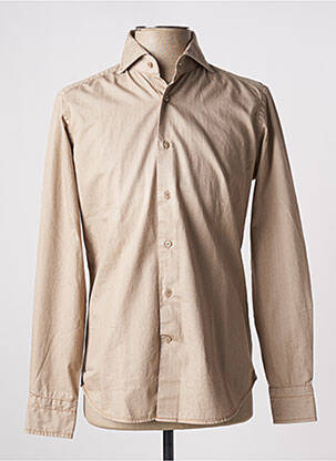 Chemise manches longues manches longues beige BAGUTTA homme