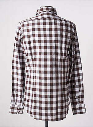 Chemise manches longues imprimé fantaisie marron BAGUTTA homme