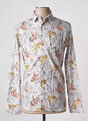 Chemise manches longues manches longues beige OLIVIER STRELLI homme