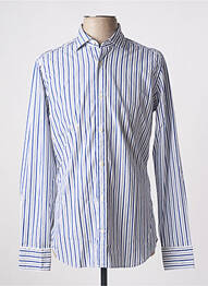 Chemise manches longues imprimé fantaisie bleu CALIBAN homme