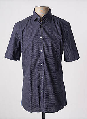 Chemise manches courtes imprimé fantaisie bleu LAB homme