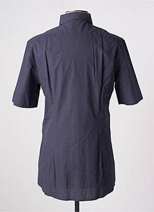 Chemise manches courtes imprimé fantaisie bleu LAB homme