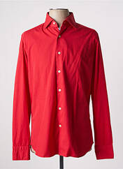 Chemise manches longues rouge CALIBAN pour homme seconde vue