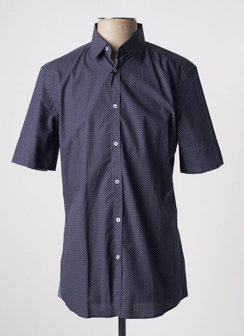 Chemise manches courtes imprimé fantaisie bleu LAB homme