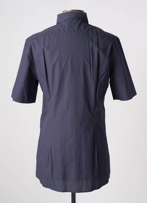 Chemise manches courtes imprimé fantaisie bleu LAB homme