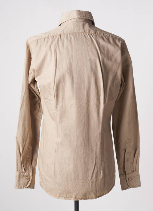 Chemise manches longues beige BAGUTTA pour homme