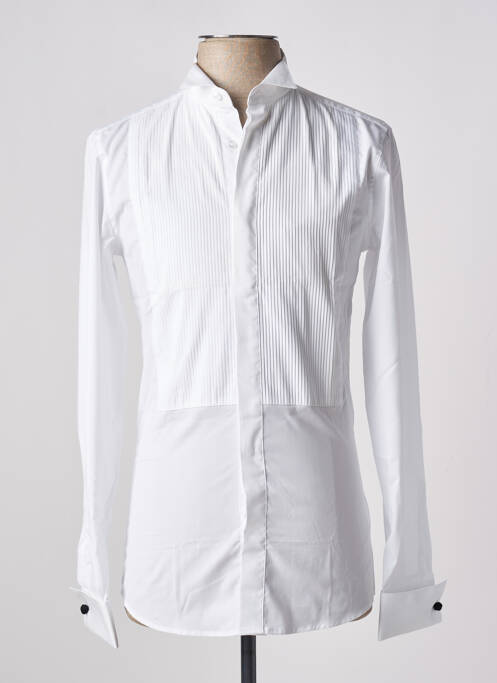 Chemise manches longues blanc CERIMONIA UOMO pour homme