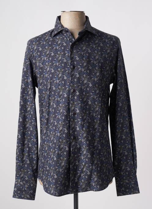 Chemise manches longues bleu MAISON WOOLIES pour homme