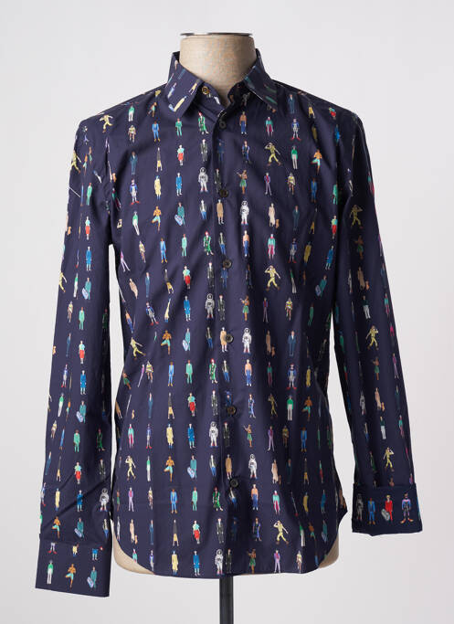 Chemise manches longues bleu PAUL SMITH pour homme