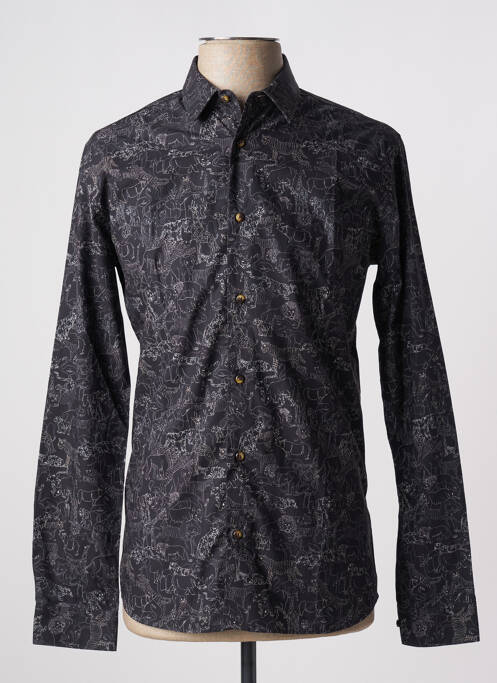 Chemise manches longues noir OLIVIER STRELLI pour homme