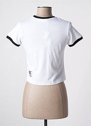 Top stretch manches courtes blanc EUDOXIE femme