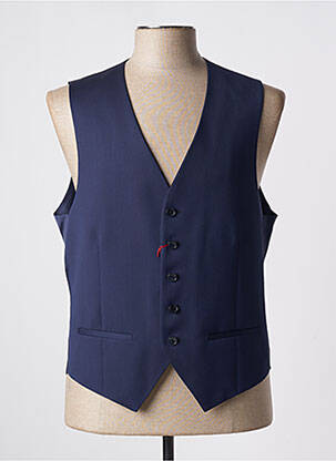 Gilet sans manche effet matière satinée bleu KEAN 45 homme