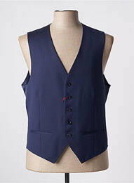 Gilet sans manche effet matière satinée bleu KEAN 45 homme