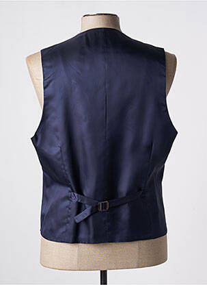 Gilet sans manche effet matière satinée bleu KEAN 45 homme
