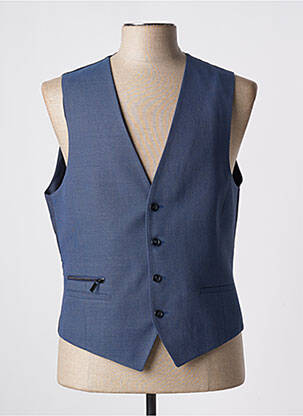 Gilet sans manche effet matière satinée bleu HUGO BOSS homme