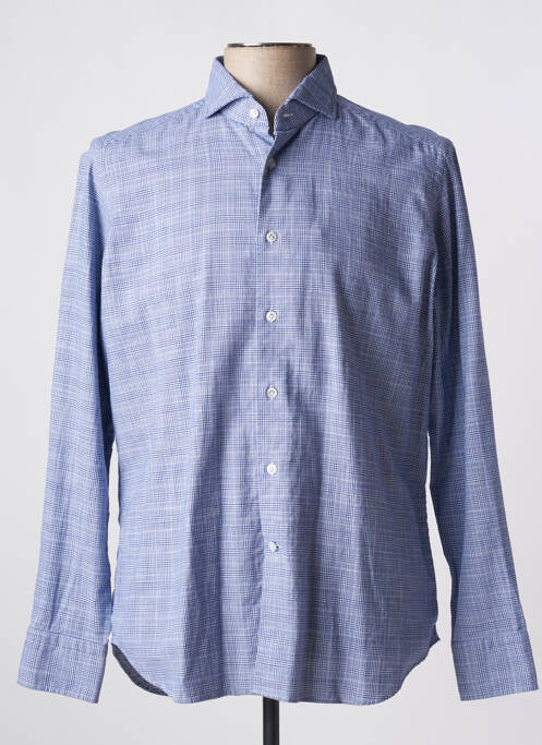 Chemise manches longues bleu BAGUTTA pour homme