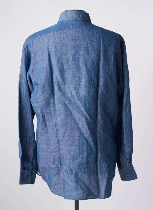 Chemise manches longues bleu BAGUTTA pour homme