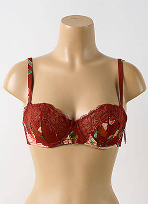 Soutien-gorge effet matière satinée haut soutien-gorge emboitant marron AUBADE femme
