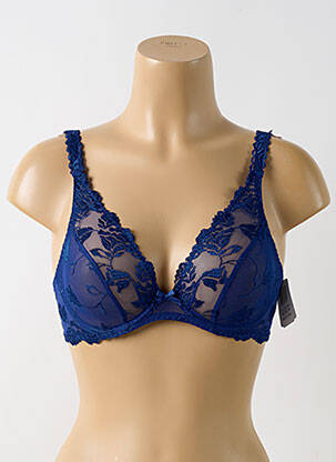 Soutien-gorge effet matière satinée haut soutien-gorge emboitant bleu AUBADE femme