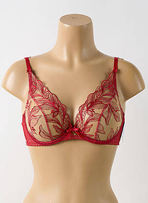 Soutien-gorge effet matière satinée haut soutien-gorge emboitant rouge AUBADE femme