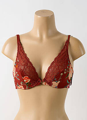 Soutien-gorge effet matière satinée haut soutien-gorge emboitant marron AUBADE femme
