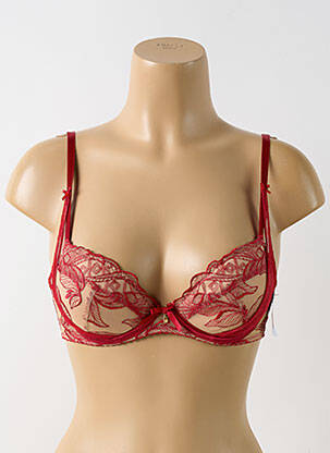 Soutien-gorge effet matière satinée haut soutien-gorge avec mousse de rembourrage amovible rouge AUBADE femme