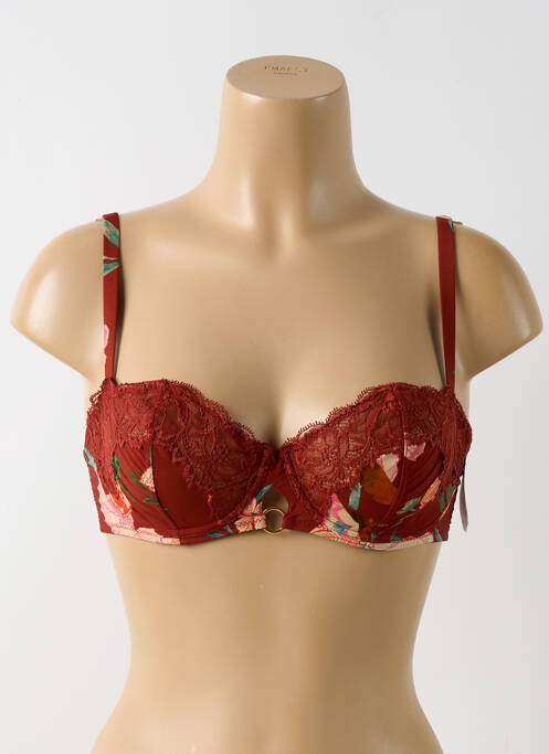 Soutien-gorge effet matière satinée haut soutien-gorge emboitant marron AUBADE femme