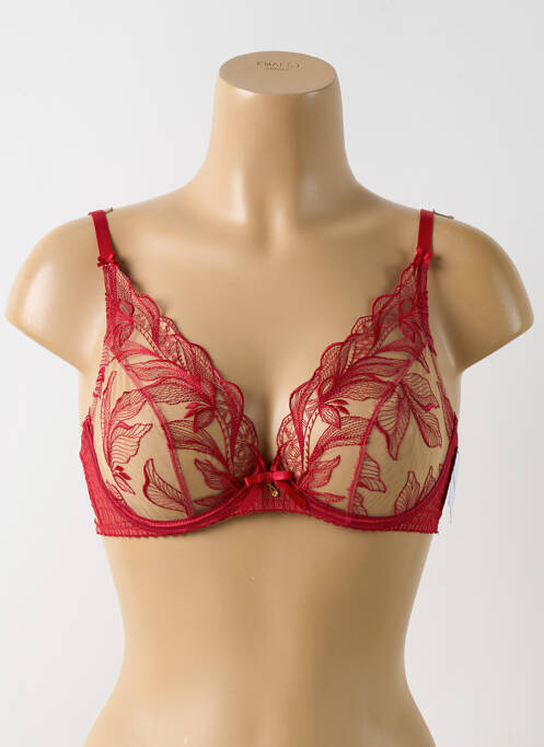 Soutien-gorge effet matière satinée haut soutien-gorge emboitant rouge AUBADE femme