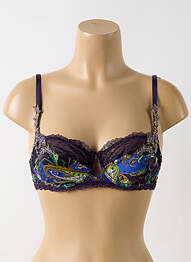 Soutien-gorge effet matière satinée haut soutien-gorge emboitant violet LISE CHARMEL femme