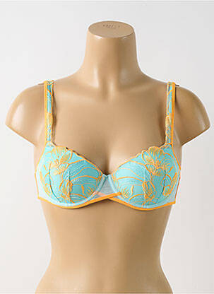 Soutien-gorge effet matière satinée haut soutien-gorge moulé bleu MARIE JO femme