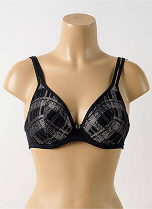 Soutien-gorge effet matière satinée haut soutien-gorge moulé noir MARIE JO femme
