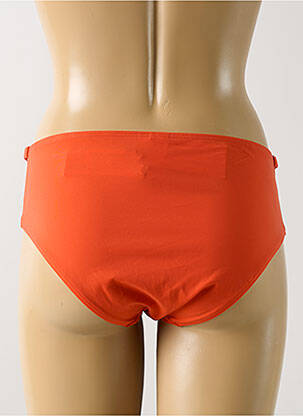 Bas de maillot de bain tissage satiné culotte orange EMPREINTE femme