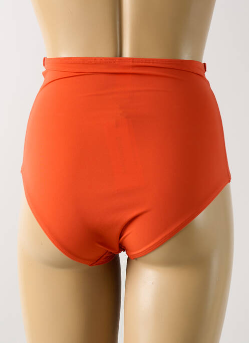 Bas de maillot de bain tissage satiné culotte orange EMPREINTE femme