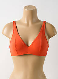 Haut de maillot de bain stretch haut soutien-gorge emboitant orange EMPREINTE femme