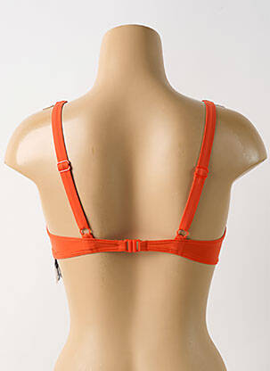 Haut de maillot de bain stretch haut soutien-gorge emboitant orange EMPREINTE femme