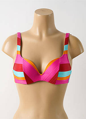 Haut de maillot de bain bretelles élastiquées ajustables haut soutien-gorge balconnet rose MARIE JO femme