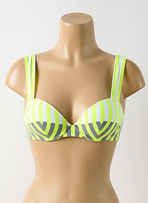 Haut de maillot de bain stretch haut soutien-gorge balconnet jaune ANDRES SARDA femme
