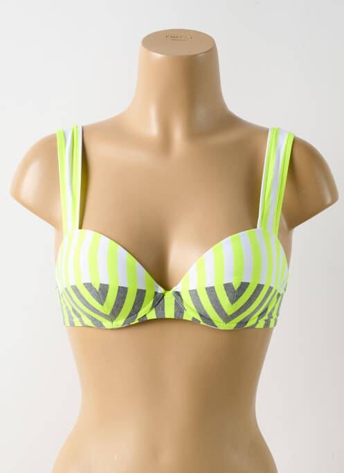 Haut de maillot de bain stretch haut soutien-gorge balconnet jaune ANDRES SARDA femme