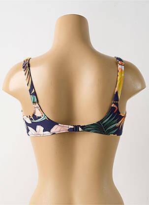 Haut de maillot de bain stretch haut soutien-gorge emboitant bleu ROSA FAIA femme