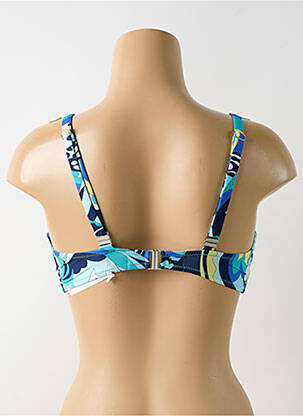 Haut de maillot de bain stretch haut soutien-gorge emboitant bleu ANTIGEL femme