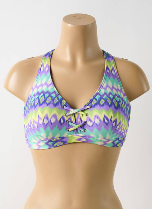 Haut de maillot de bain stretch haut soutien-gorge emboitant violet PRIMADONNA femme
