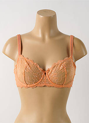 Soutien-gorge tissage dentelle haut soutien-gorge emboitant orange SIMONE PERELE femme