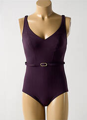 Maillot de bain 1 pièce violet EMPREINTE pour femme seconde vue