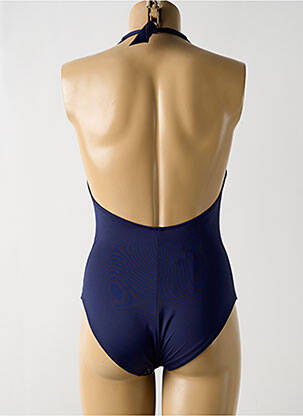 Maillot de bain 1 pièce effet matière satinée haut soutien-gorge avec mousse de rembourrage amovible bleu MARIE JO femme