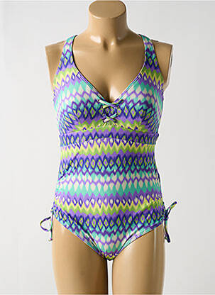 Maillot de bain 1 pièce imprimé fantaisie haut soutien-gorge moulé violet PRIMA DONNA femme